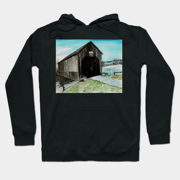 Darlings Island Covered Bridge Hoodie by DureallFineArt